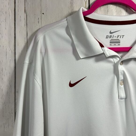 Nike Dri Fit Mens Florida State Seminoles Short Sleeves Polo Shirt White - Picture 2 of 16